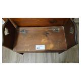WOODEN STORAGE BENCH