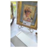8 X 10 GOLD FRAMED CHILD & BIRD PRINT