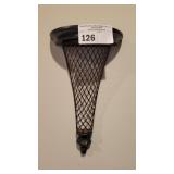 SET BLACK METAL MESH SCONCES