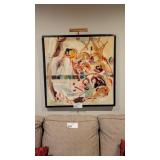 LARGE ABSTRACT MIXED MEDIA PAINTING