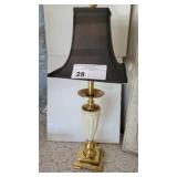 LENOX BRASS & IVORY PORCELAIN TABLE LAMP