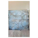 BLUE ABSTRACT ART  46W X 46T