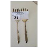 (2) STERLING SILVER MEAT FORKS
