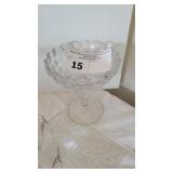 VINTAGE FOSTORIA GLASS PEDESTAL BOWL