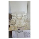 CRYSTAL CHAMPAGNE COUPE GLASSES (5)