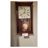 WALL CLOCK W/ WOVEN BASKET