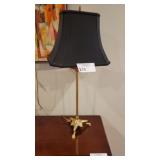 GOLD DESK LAMP W/ BLACK  SHADE