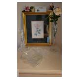 FLORAL PRINT W/ GLASS ROSES