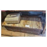 BLANKET CHEST "AS IS" & OTTOMAN