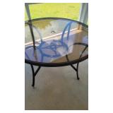 GLASS TOP ROUND TABLE