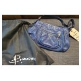BLUE HANDBAG LEATHER
