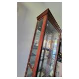 LIGHTED CURIO CABINET, 4 GLASS SHELVES