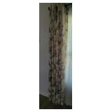 2 PRS DRAPES TURQUOISE & TAN W SHEARS, NOT RODS