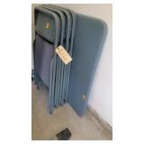 CARD TABLE W 4 FOLDING CHAIRS