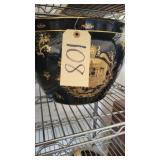 BLACK ORNATE VASE GRECIAN STYLE