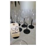 8 VINTAGE LUMINARE DOMINO WINE GLASSES