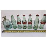 Vintage Coke Bottles (6), glass decor