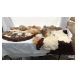 Jar of misc furs and pelts-20 pieces