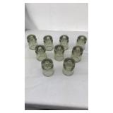 Set of 9 Vintage smoky glass insulators