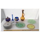 Lot of vintage collectible glass and pottery
