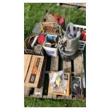 Pallet of misc, grinders and tools