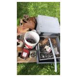 Pallet of nuts, bolts and nails with 2 drawer