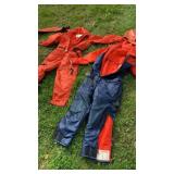 Lot of4 Marine survival suits, rain suit, wet suit