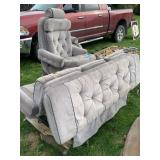 Captain seats and back seat folds into bed