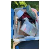 Large tote full of fishing tackle, reels