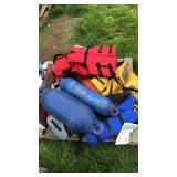 Life jackets and buoys