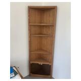 Corner wood and glass cabinet