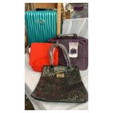 NEW suitcase, travel bag, purses (4)