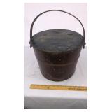 Antique Primitive Wooden Firkin Sugar Bucket