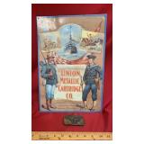 Calvary tin and 1978 Eagle belt buckle