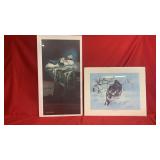 Beautiful puffin print and Ptarmigan print