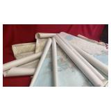 Nautical chart collection- 9 charts/maps