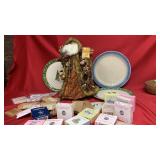 Christmas platters, decor, quality charms