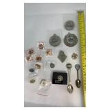 Fur Rendezvous ornaments, pins, pendants