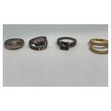 5 Sterling silver rings