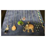 Lot of 6 Sterling Silver necklaces and 1 bracelet