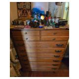 Chest of Drawers and Several Small Collectables