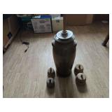 Vintage Butter Churn & 4 Wood Butter Molds