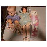 Five Vintage Baby Dolls