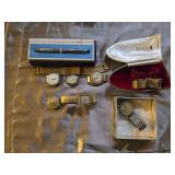 Cross Mechanical Pencil & 8 Mens Vintage Watches