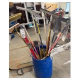 Grouping of Shovels, Shop Brooks Sqeegees and More
