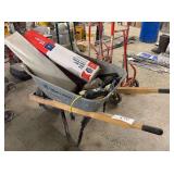 Brentwood Wheelbarrow With Tools, Cords, Filters, & Plastic Sheeting