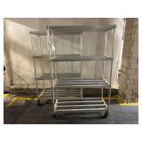 2 x Aluminum Rolling Racks 6 ft H