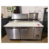 Atosa 2 door 67" Pizza Prep Table Refrigerator