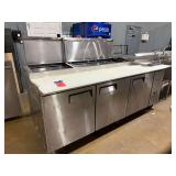 Atosa 3 Door 93 Inch Refrigerated Pizza Prep Table