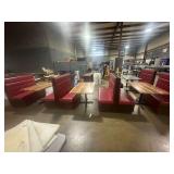 (3x) Table and with Red Leather Booths Table 4